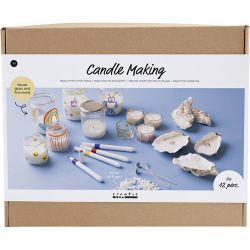 Kit DIY Groupe Fabrication de Bougies, Bougeoirs de bougies chauffe-plat, 1 Pq.