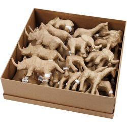 Animaux en papier mâché