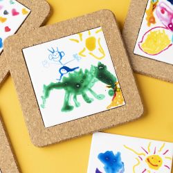 Kit DIY Groupe Dessous-de-plats, dim. 15,5x15,5 cm, ass. de couleurs, 1 set