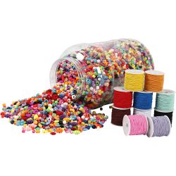 Perles en Plastique et Corde Élastique